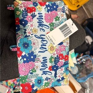 Vera Bradley - far out floral - lighten up pencil pouch - make your mark!
